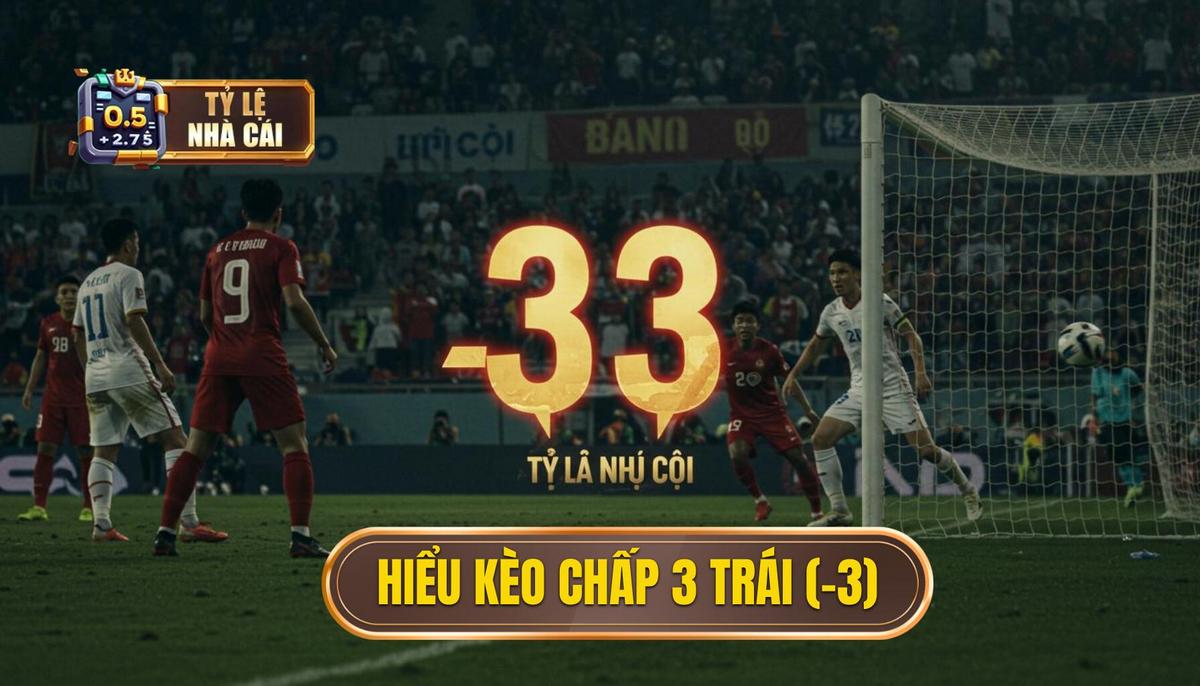 Phần 1_ Hiểu Rõ Bản Chất Kèo Chấp 3 Trái (Handicap -3)