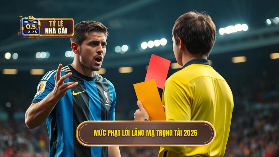 2. Mức phạt lỗi lăng mạ trọng tài 2026