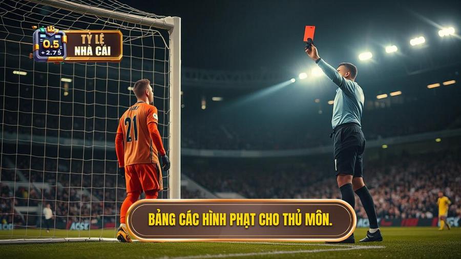 3. Bảng các hình phạt cho thủ môn.