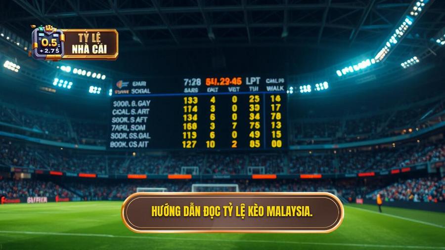 2. Hướng dẫn đọc tỷ lệ kèo Malaysia.