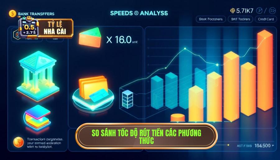 Bảng so sánh tốc độ rút tiền theo phương thức thanh toán